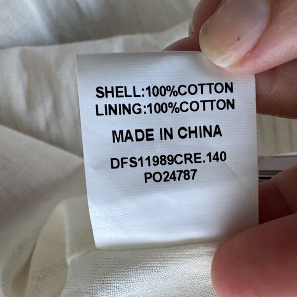 Dissh Ayla Cream Stripe Midi Dress Women’s Size 8 Cotton Summer Coastal Europe - Picture 14 of 15